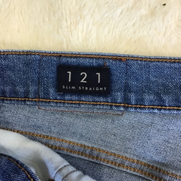 Lucky Men Size 36/30 121 Slim Straight Leg Denim Jean Casual Whiskered Faded - Picture 4 of 13